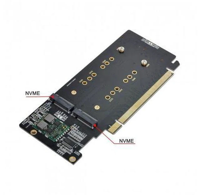 Alt view image 5 of 7 - Shenzhong 4X NVME M.2 AHCI to PCIE Express 3.0 Gen3 X16 Raid Card VROC Raid0 Hyper Adapter