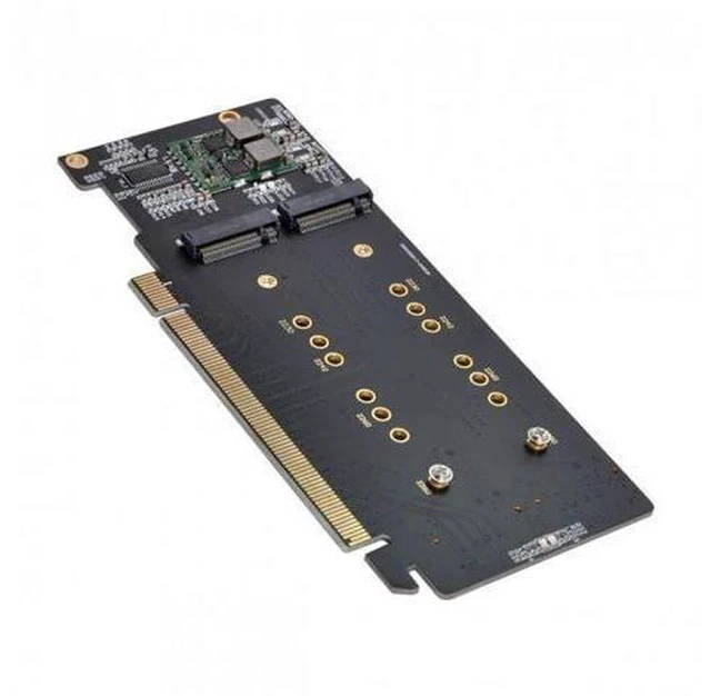 Alt view image 6 of 7 - Shenzhong 4X NVME M.2 AHCI to PCIE Express 3.0 Gen3 X16 Raid Card VROC Raid0 Hyper Adapter
