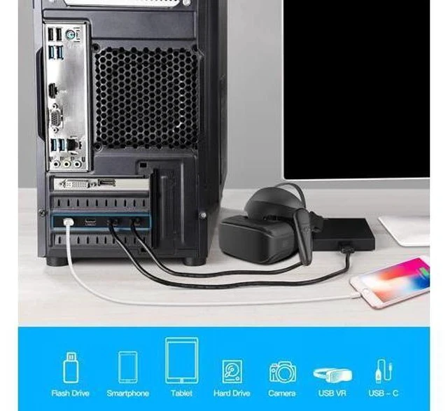 Alt view image 5 of 7 - PCIe Gen3 x2 USB 3.2 / 3.1 Card ASM3142- PCI Express to 4-Port Type C HUB Internal Expansion Card Controller Adapter PCI Express Card Desktop PC Support Multiple INs
