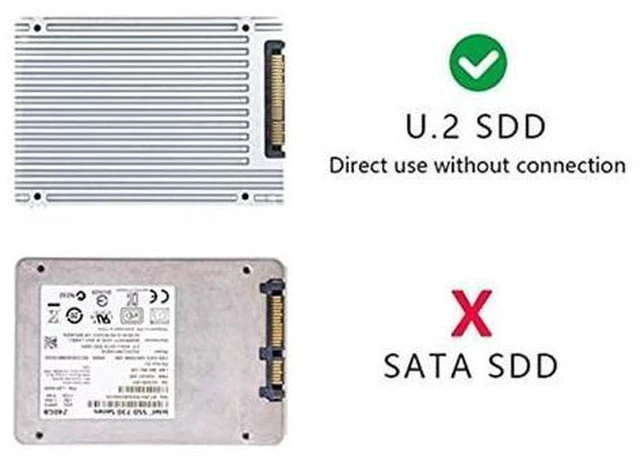 Alt view image 4 of 5 - NFHK Oculink SFF-8611 to U.2 U.3 SFF-8639 NVME PCIe PCI-Express SSD Cable for Mainboard SSD