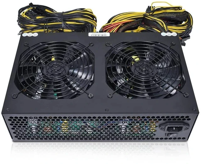 Alt view image 4 of 6 - 3600W ATX Power Supply 110-240V Miner/PC PSU Support 12 GPU Graphics Card for BTC ETH ETC ZEC ZCASH DGB XMR Power Mining