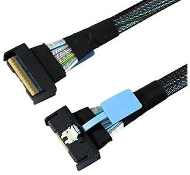 Main image of Slimline MCIO 8i 74Pin Male to MCIO PCIE 5.0 4.0 74Pin Male Extender Cord, PCI-E 5.0 Mini Cool Edge IO MCIO Cable 50cm