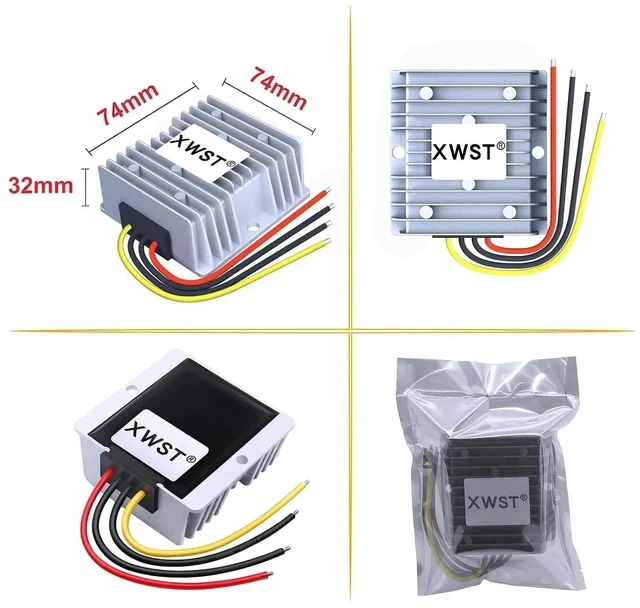 Alt view image 4 of 7 - DC DC 24V Battery Charger 9-35V to 29.2V 18-35V to 29.2V 2A -20A Constant Current Lithium Lead-Acid with Waterproof(5A 75 Golden,18-35V-29.2V)