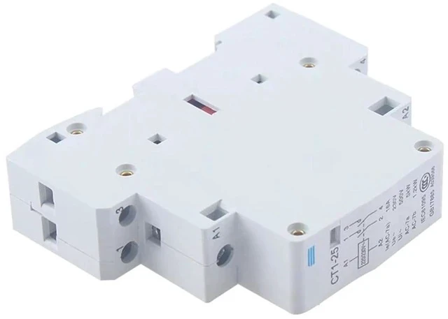 Alt view image 3 of 5 - CT1 CT1-25 2P 16A 25A 20A 230v 50or60HZ Din Rail Household AC Contacto 1Pcs(2P 1NO1NC-25A)