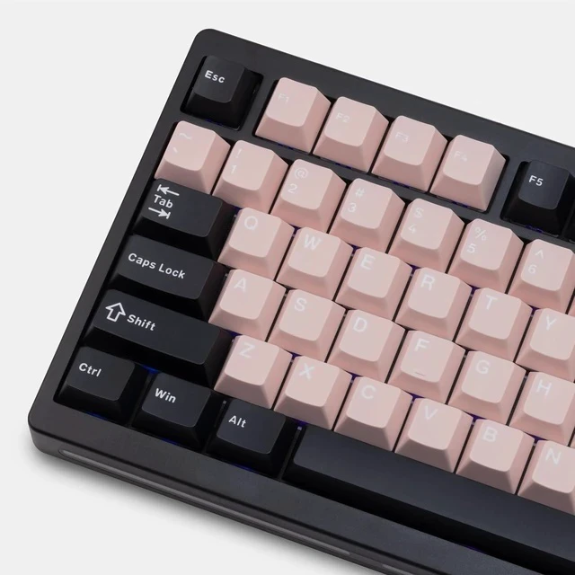Alt view image 2 of 6 - PMOKEY P75 75% Wireless Mechanical Keyboard, Tri-Mode RGB Gaming Keyboard with Dot-Matrix Display, Aluminum Alloy Body, Volume Knob, Up to 10000mAh Battery (Standard Black Pink)