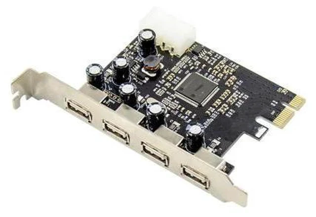 Alt view image 2 of 2 - FOR PCI-E To 4 Port USB 2.0 Converter Card 4 Port USB 2.0 PCI Express Card PCIe USB 2.0 Host Controller Card MCS9990 Chipset