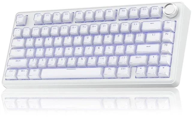 Main image of A75 Wireless Gaming Keyboard with Multifunction Knob, BT5.0/2.4GHz/USB-C, 75% Mechanical Keyboard, H