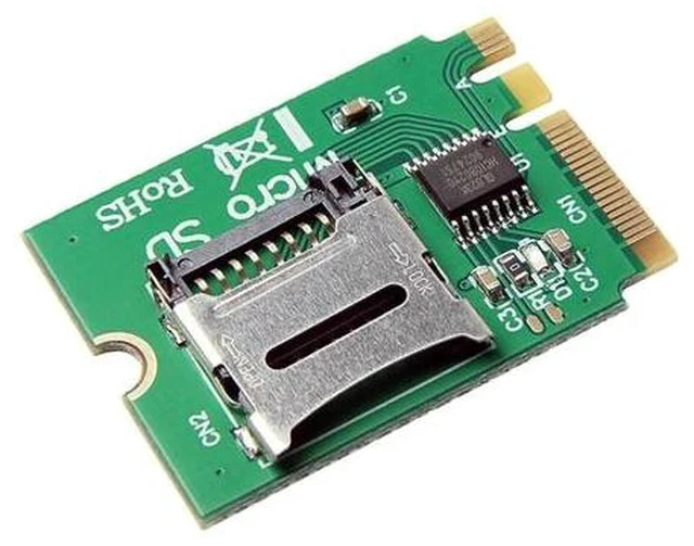 Alt view image 3 of 5 - M2 NGFF Key A.E WIFI Slot to Micro-SD SDHC SDXC TF Card Reader T-Flash Card M.2 A+E Card Adapter Kit