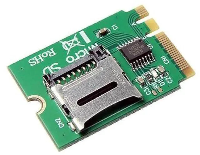 Alt view image 3 of 3 - M2 NGFF Key A.E WIFI Slot to Micro-SD SDHC SDXC TF Card Reader T-Flash Card M.2 A+E Card Adapter Kit