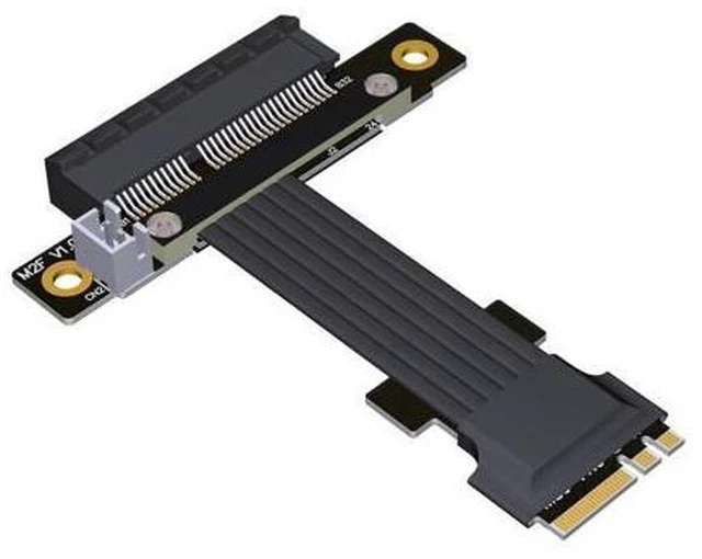 Alt view image 6 of 7 - ADT-Link M.2 Key A+E to PCIe 4.0 x4 Extension Flat Cable for x4 Audio Card/Wireless LAN Card to M.2 A.E Extender (M52JF, 20cm)
