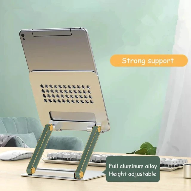 Alt view image 2 of 5 - Adjustable Tablet Stand Aluminum Alloy Tablets Holder Desktop Hands Tablet Stand Dual Axis Design