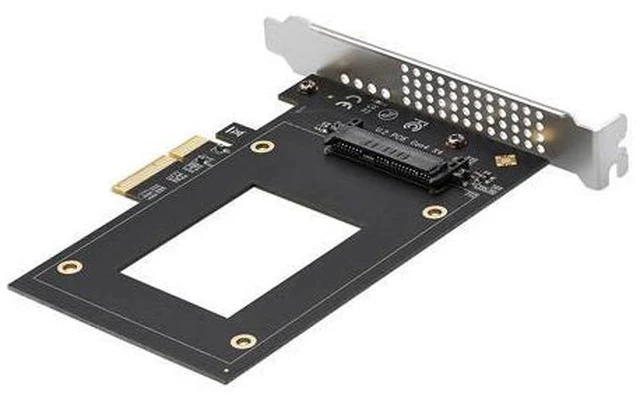 Alt view image 4 of 7 - U.2 to PCIe 4.0 X4 Riser Expansion Adapter Card PCI Express 4x U.2 SFF-8639 Adapter for Intel 2.5" NVMe U2 SSD