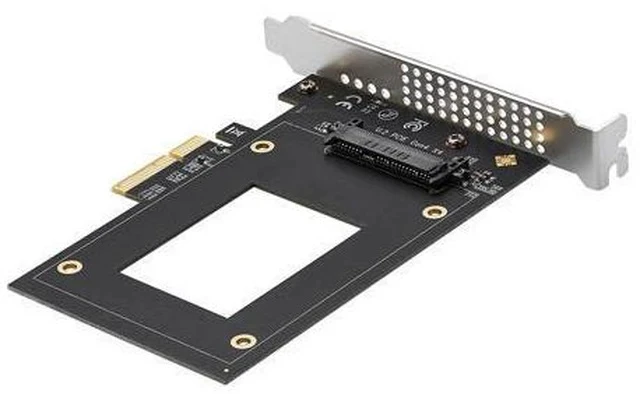 Alt view image 6 of 7 - U.2 to PCIe 4.0 X4 Riser Expansion Adapter Card PCI Express 4x U.2 SFF-8639 Adapter for Intel 2.5" NVMe U2 SSD