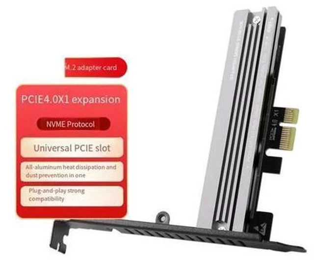 Alt view image 6 of 7 - Ageryu M.2 SSD NVME To PCIE 4.0 X1/X4/X8/X16 Converter Adapter With Heatsink PCI Express Expansion Card For Desktop PC