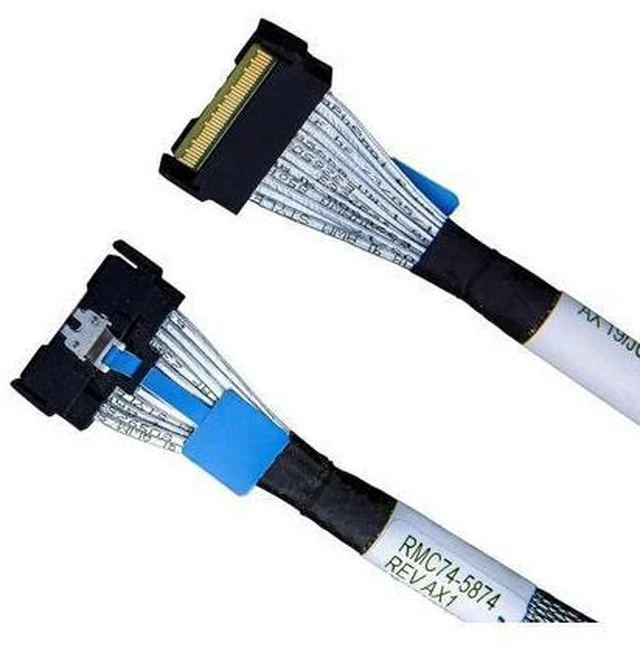 Alt view image 4 of 4 - MCIO x8 to 2*U.2 NVMe Adapter,SFF-TA-1016 74Pin to 2*SFF-8639 68Pin Cable with Power,PCIe 4.0 Mini Cooledge IO Cable 80CM