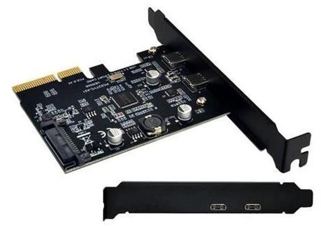 Main image of USB 3.1 PCIE PCI Express Expansion Card PCI-E 4X to USB 3.1 Gen2 10Gbps 2-Port USB C Adapter ASMedia ASM3142 Chipset For Desktop