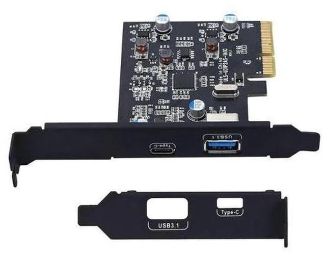 Main image of FOR PCI-E PCI Express to USB 3.1 Gen2 10Gbps Hub Type A and Type C 2-Port PCIe Expansion Adapter Card For WIN 7/8/8.1/10