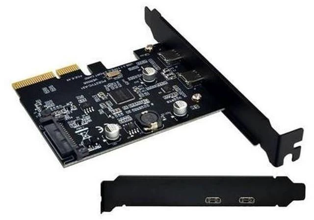 Alt view image 2 of 2 - USB 3.1 PCIE PCI Express Expansion Card PCI-E 4X to USB 3.1 Gen2 10Gbps 2-Port USB C Adapter ASMedia ASM3142 Chipset For Desktop