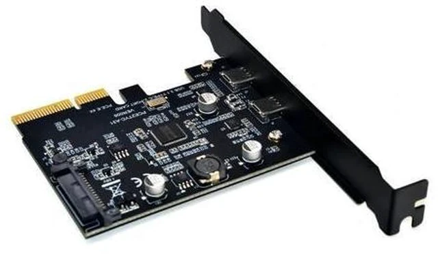 Alt view image 3 of 5 - USB 3.1 PCIE PCI Express Expansion Card PCI E 4X to USB 3.1 Gen2 10Gbps 2 Port USB C Adapter ASMedia ASM3142 Chipset For Desktop