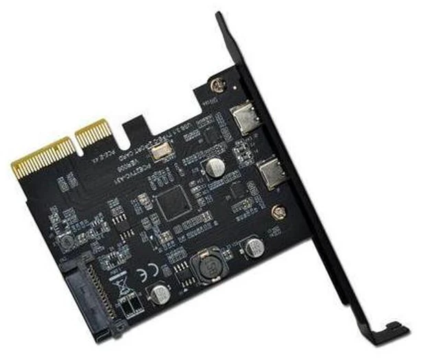 Alt view image 2 of 5 - USB 3.1 PCIE PCI Express Expansion Card PCI E 4X to USB 3.1 Gen2 10Gbps 2 Port USB C Adapter ASMedia ASM3142 Chipset For Desktop