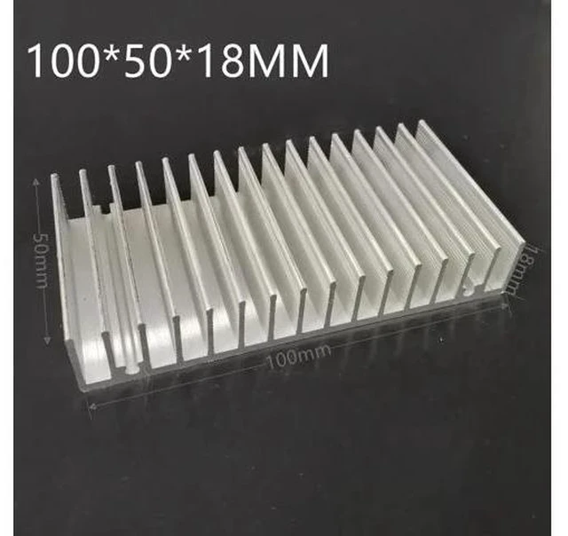 Alt view image 2 of 2 - Hot Aluminum Heatsink Cooling Pad For High Power LED IC Chip Cooler Radiator Heat Sink for LED COB Light 100*18*L50MM