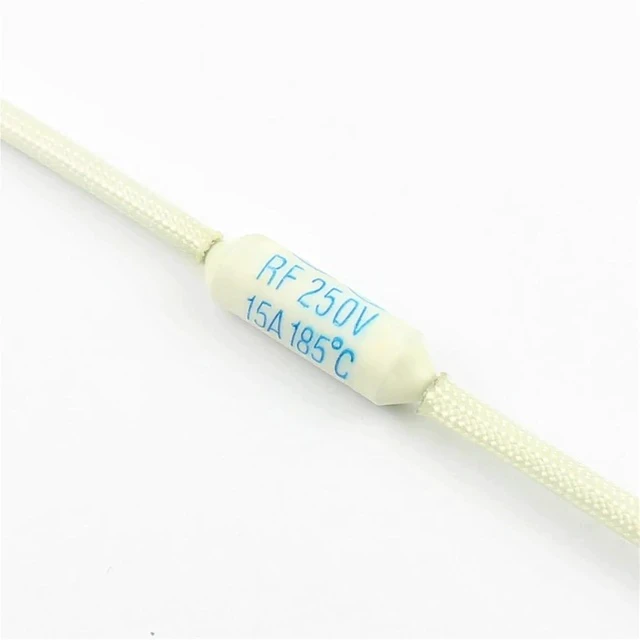 Main image of Electronic Rice Cooker Thermal Fuse Links RF TF Cutoff 250V 10A 15A 20A Axial Lead 5Pcs(185C 15A)