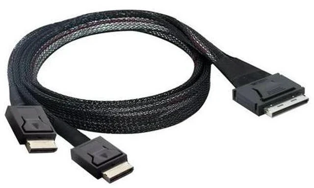 Alt view image 2 of 4 - FOR High-Speed PCIE SAS Cable SFF-8611 8I to l Two SFF 8611 4I for Servers