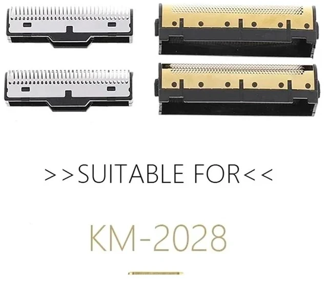 Alt view image 4 of 7 - Replacement BladeKM-2028 2027 TX8 Blades Set Hair Trimmer Clipper Barber Shaving Accessories(2pcs Blade)