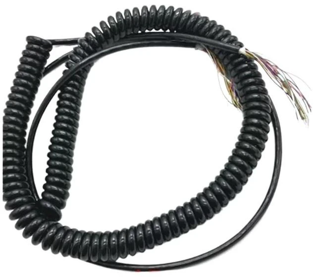 Main image of 12 15 16 17 18 19 21 Cores Spring Spiral Cable Coiled Cable for CNC Handheld Encoder Manual Pulse Generator MPG(19cores Stretch 4-5m)