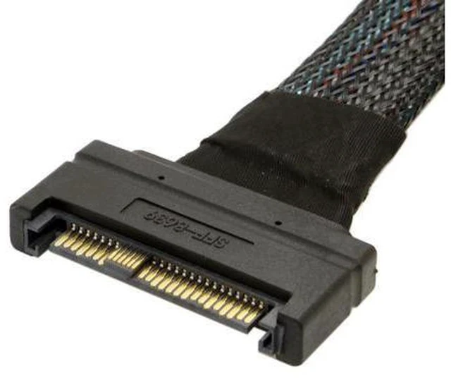 Alt view image 5 of 7 - U.2 U2 SFF-8639 NVME PCIe SSD Cable Male to Female Extension 68pin 50cm