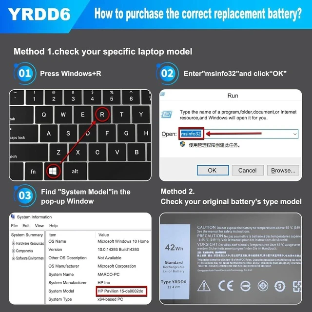 Alt view image 3 of 7 - 42Wh YRDD6 Laptop Battery Compatible with Dell Inspiron 15 5480 5481 5482 5485 5490 5491 5493 5584 5581 5585 5590 5591 5593 5594 5598 14 3310 3491 3493 3501 3582 3583 3584 3593 3793 7586
