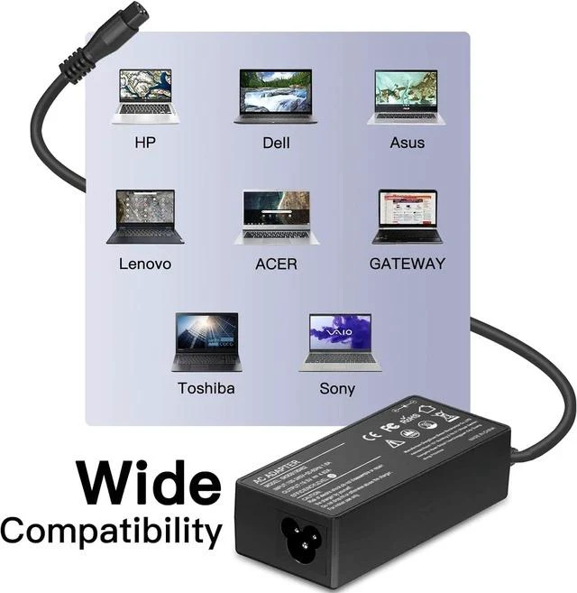 Alt view image 6 of 7 - 90W Universal Ac Laptop Charger Compatible with HP Toshiba Sony Fujitsu IBM Gateway Notebook Ultrabook Power Supply Cord with 16 Tips