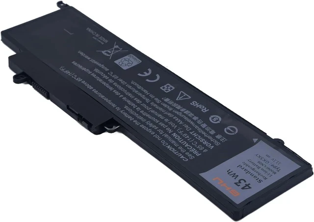 Alt view image 3 of 4 - GHU Battery 43 WH 11.1V Replacement for GK5KY 92NCT 04K8YH 0WF28 4K8YH 092NCT 92nct Compatible for Dell Inspiron 13" 7347 7348 7352, Dell Inspiron 11" 3147 3148 3152