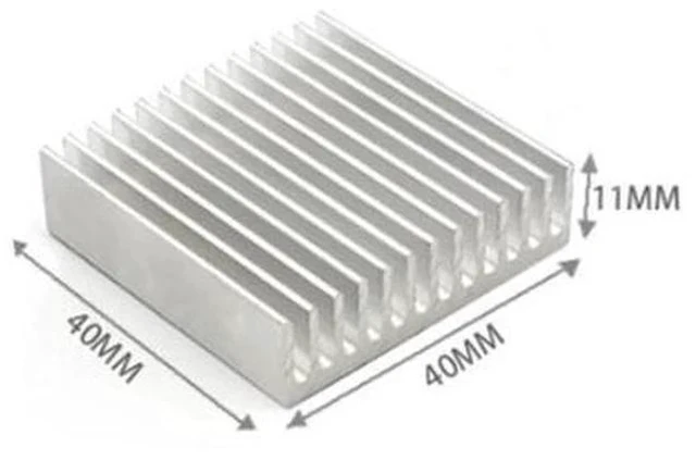 Main image of 40x40x11mm Aluminum Heat Sink Radiator With Thermal Pad For Light DIY