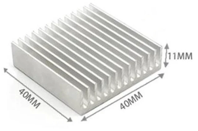Alt view image 2 of 2 - 40x40x11mm Aluminum Heat Sink Radiator With Thermal Pad For Light DIY