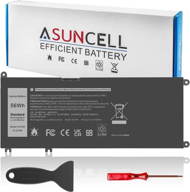 Main image of ASUNCELL 56WH 33YDH Battery Dell for Dell Inspiron 17 7000 7786 7779 7773 7778 G3 3579 3779 G5 5587 G7 7588 15 7577 Latitude 13 3380 14 3490 15 3590 3580 99NF2 PVHT1 P72F P30E 81PF3 081PF3 P30E001