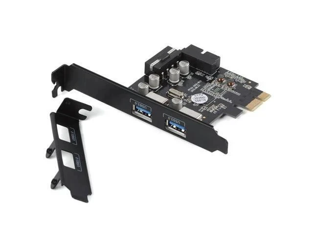 Alt view image 2 of 2 - FOR PCIE TO 2 Port USB 3.0 PCI-e Internal 20Pin Adapter PCI Express 5.0Gbps 19Pin FL1100 set support WIN10 WIN8