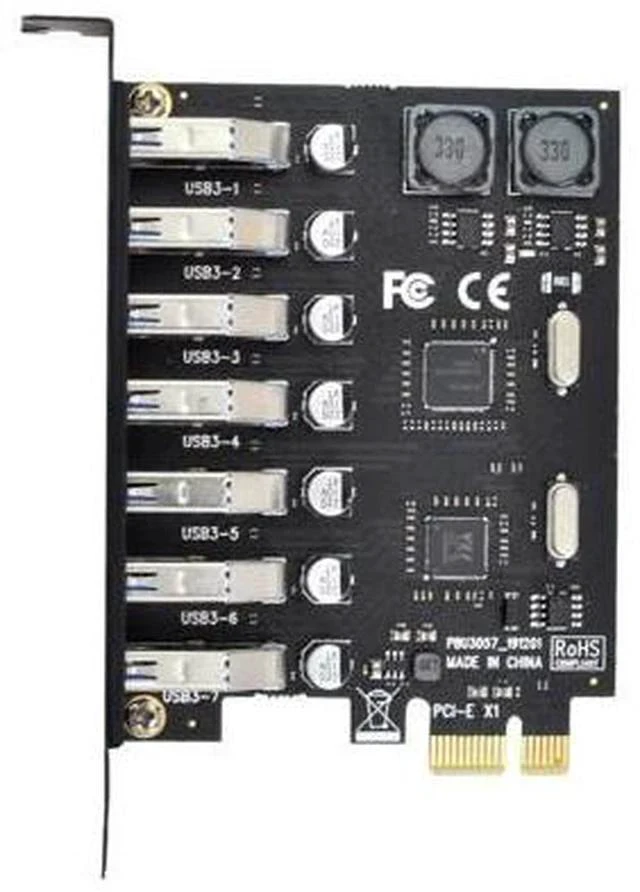 Main image of PCI-E to 7 Ports USB 3.0 HUB PCI Express Expansion Card Adapter 5Gbps for Motherboard