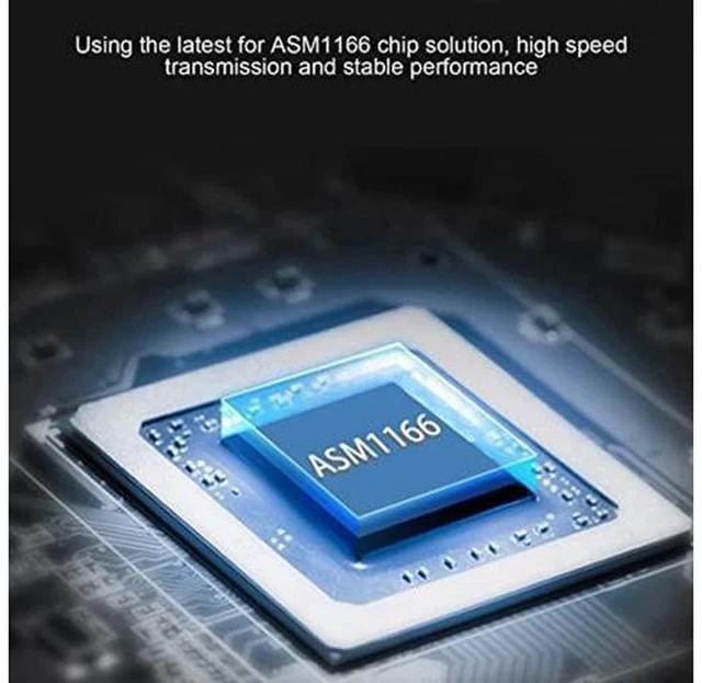 Alt view image 3 of 7 - PCIe Sata Expansion Card M.2 to SATA3.0 Adapter Card, 6Gbps High Speed Sata Expansion Card, ASM1166 M.2 PCIE to SATA Expansion Card with Smart Indicator, M.2 Sata Adapter