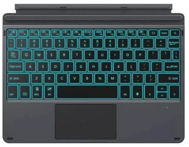 Main image of MoKo Type Cover Fit Microsoft Surface Go 4 (2023)/ Go 3 (2021)/ Go 2 2020 / Go 2018, Slim Wireless Bluetooth Keyboard with Trackpad, 7-Color LED Backlit, Built-in Rechargeable Battery - Black