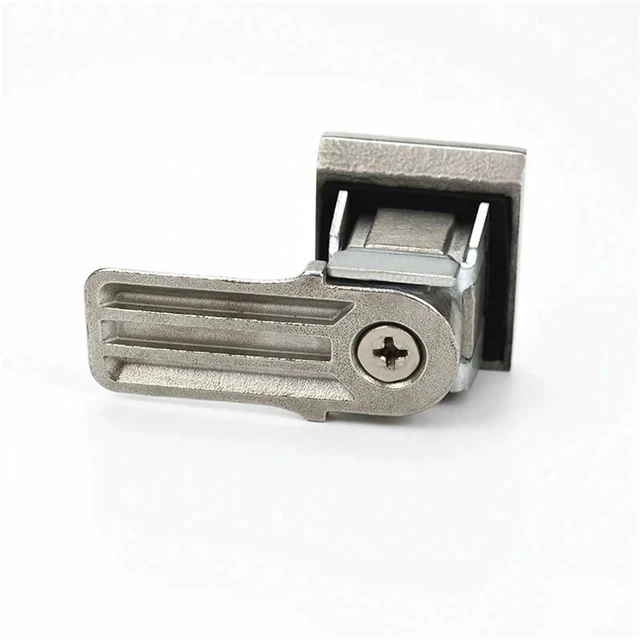 Alt view image 4 of 7 - Stainless Steel Tongue Lock Square Head Lock Box Door Lock Ship Lock Rittal Cabinet Small Square Sealed 1Pcs