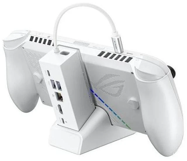 Main image of Docking Station for ROG Xbox Ally X (2025)/ROG Ally X/ROG Ally/Steam Deck/Legion Go, 6-in-1 Dock with HDMI 4K@120Hz, Gigabit Ethernet, USB A & USB C 3.2 Gen 1, 100W Charging - HB0609 White