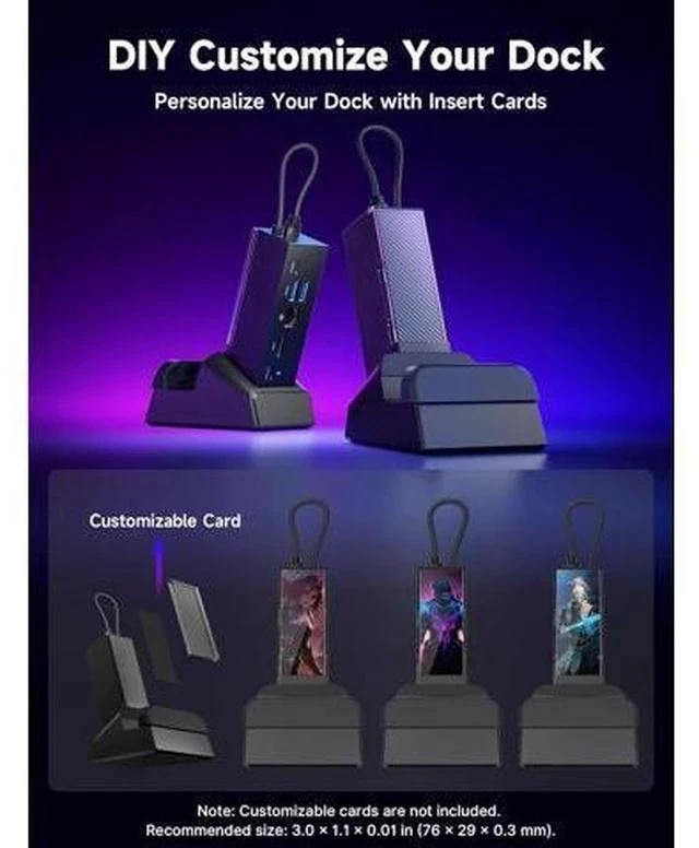 Alt view image 6 of 7 - Docking Station for ROG Xbox Ally X (2025)/ROG Ally X/ROG Ally/Steam Deck/Legion Go/Legion Go S, 6-in-1 Dock with HDMI 4K@120Hz, Gigabit Ethernet, USB A & USB C 3.2 Gen 1, 100W Charging - HB0609