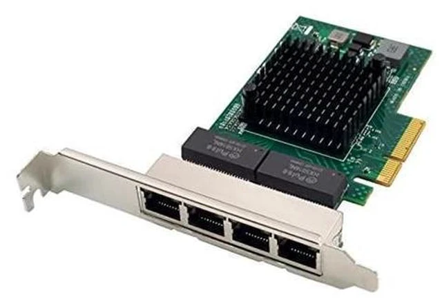 Alt view image 2 of 6 - Quad-Port PCIe Gigabit Ethernet Server Adapter with NetXtreme(r) BCM5719 Chipset PCI Express 1000M Network LAN Card for Windows Server Linux Ubuntu VMware (BCM5719-4P)