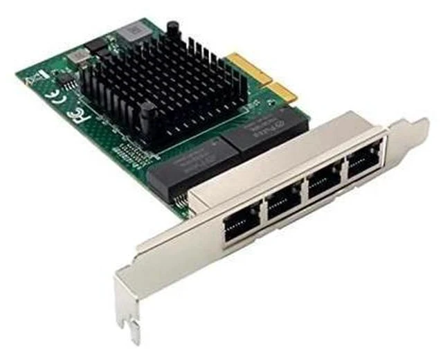 Alt view image 3 of 6 - Quad-Port PCIe Gigabit Ethernet Server Adapter with NetXtreme(r) BCM5719 Chipset PCI Express 1000M Network LAN Card for Windows Server Linux Ubuntu VMware (BCM5719-4P)