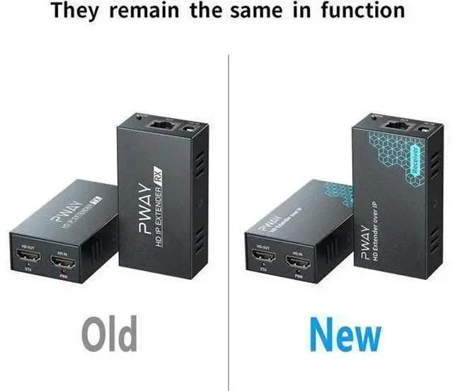 Alt view image 2 of 7 - PWAY HDMI Extender 500ft Over Single Cat5e/6, One to Multiple Monitors by Ethernet Switch, Full HD 1080P@60Hz Video Extended