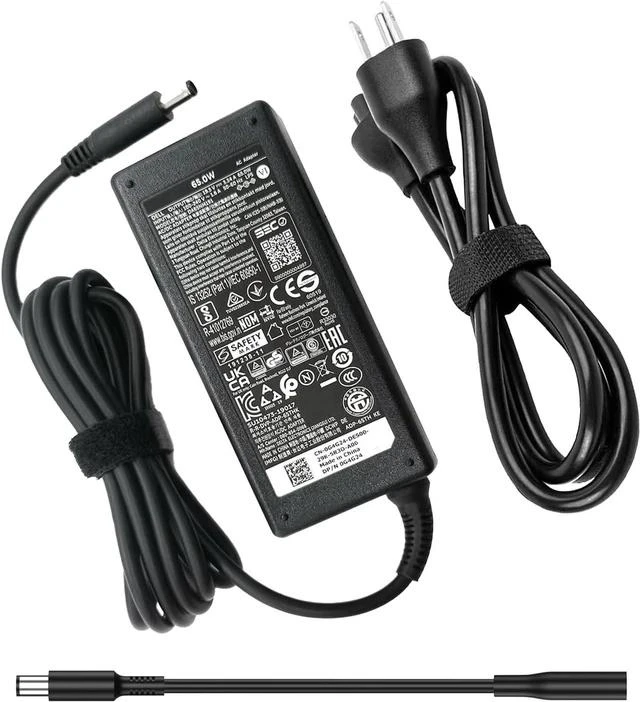 Main image of New 65W Watt 4.5mm Tip Laptop Charger Fit for Inspiron 13 14 15 3000 5000 7000 Series 5558 5755 3147 7348-2in1 5555 5559 0G6j41 0MGJN AC Power Adapter (Power Supply) with Power Cord