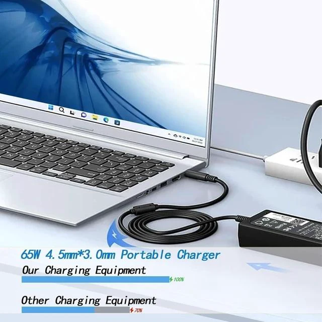 Alt view image 6 of 7 - New 65W Watt 4.5mm Tip Laptop Charger Fit for Inspiron 13 14 15 3000 5000 7000 Series 5558 5755 3147 7348-2in1 5555 5559 0G6j41 0MGJN AC Power Adapter (Power Supply) with Power Cord