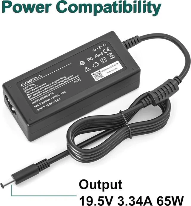 Alt view image 3 of 6 - 65W AC Charger for Inspiron 15-7000 15-5000 15-3000 17-7000 17-5000 17-3000 13-7000 11-3000 2 in 1 Series 3558 3181 5100 5535 5555 5558 5559 5567 XPS 9350 9360 la65ns2-01 Charger Laptop Power