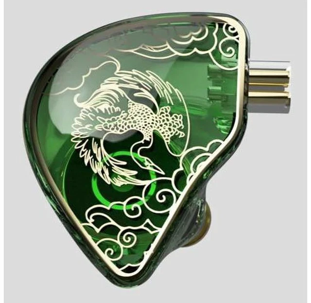 Alt view image 2 of 6 - WAN ER 10mm Dynamic Driver in-Ear Headphone with Microphone (with mic, Green)